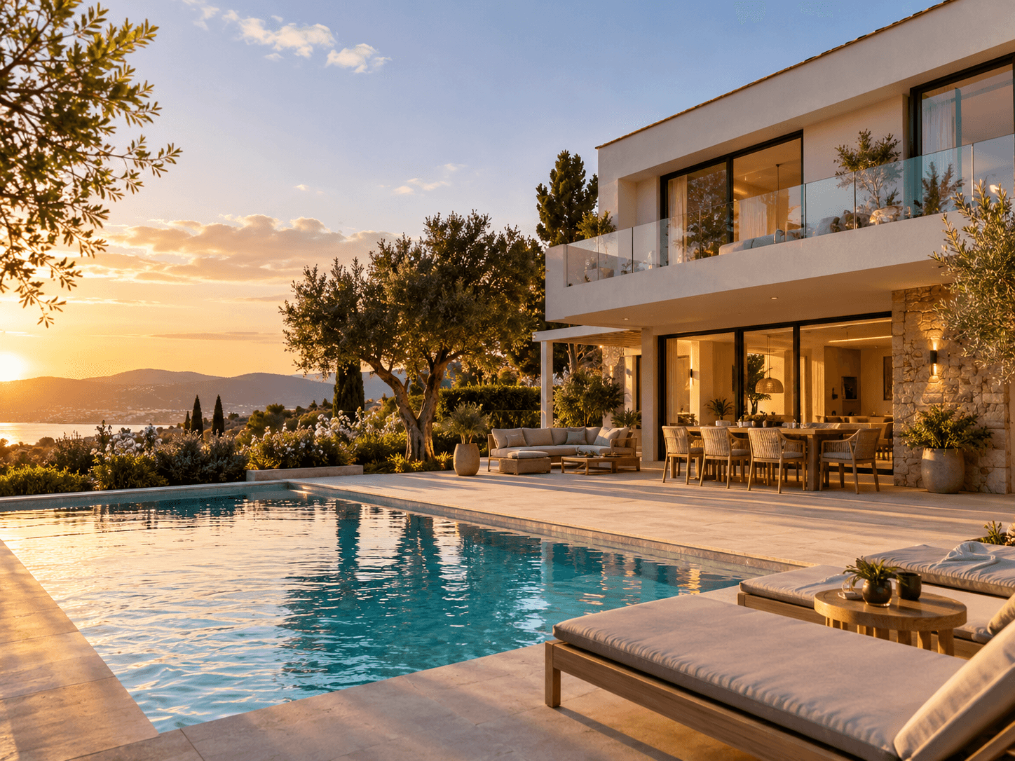 Terrasse et vue sur la mer